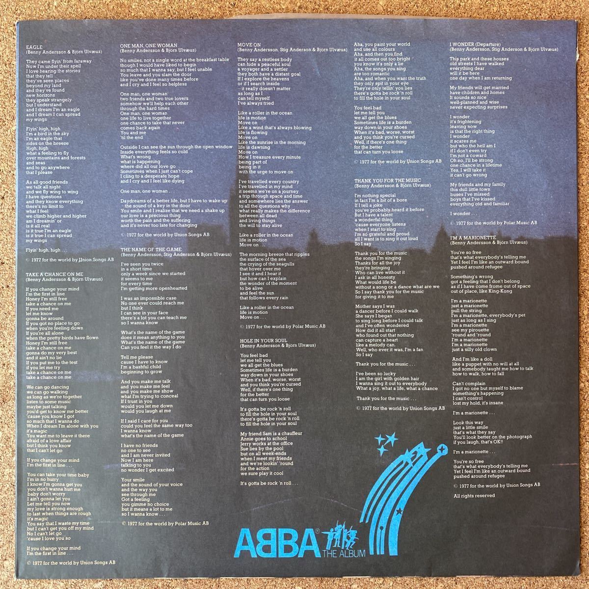 LP盤 帯有り(青帯) ☆ ABBA　THE ALBUM　DSP-5105　ビクター音楽産業_画像4