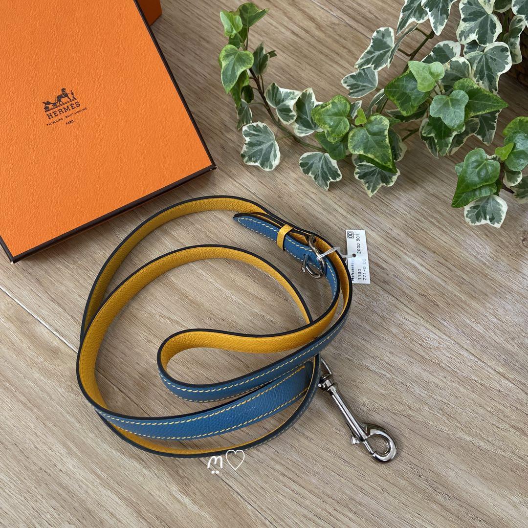 シンプルでおしゃれ ご専用☆HERMES エルメス ドッグリード ブルー