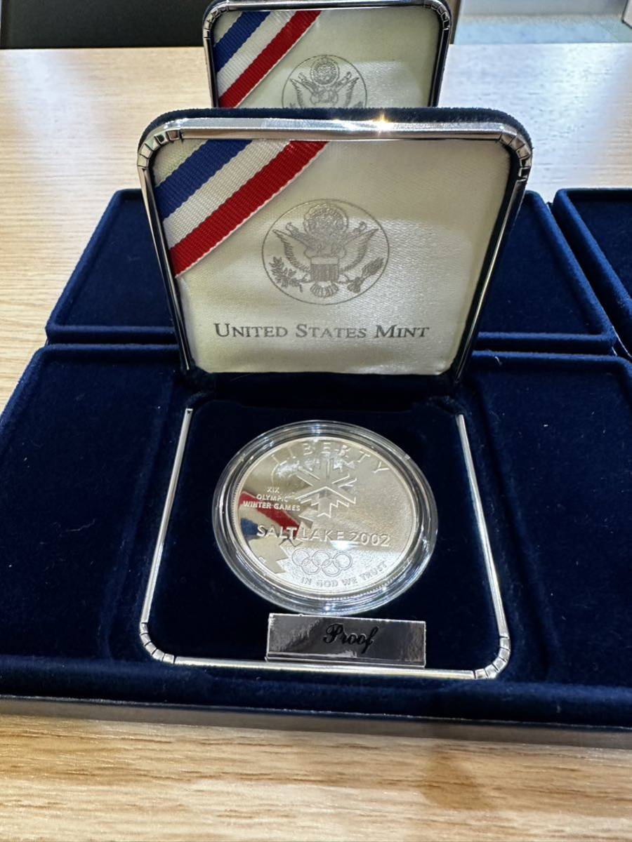 ソルトレイクシティオリンピック 2002年 アメリカ 記念メダル コイン 金貨 銀貨 五輪 箱、ケースのみの画像4