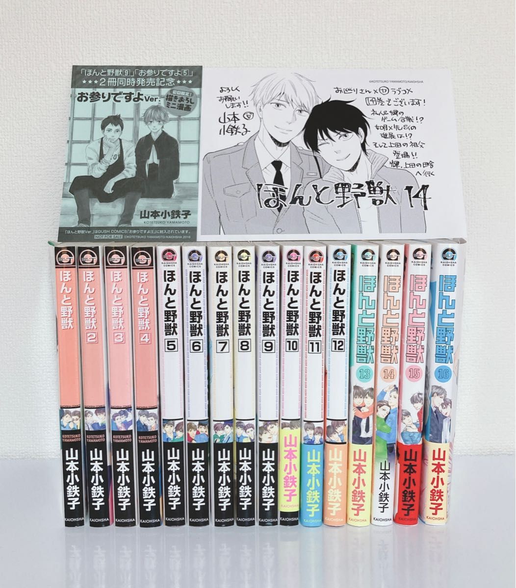 【早い者勝ち☆.*】 ほんと野獣 ほぼ初版 既刊 全16巻セット 山本小鉄子