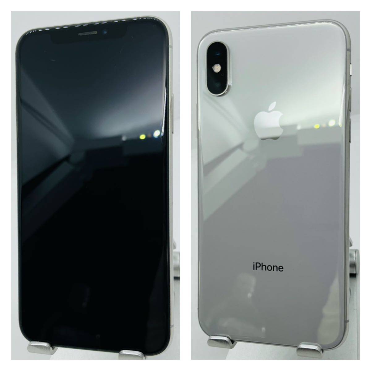 B % iPhone Xs Silver  GB SIMフリー 本体