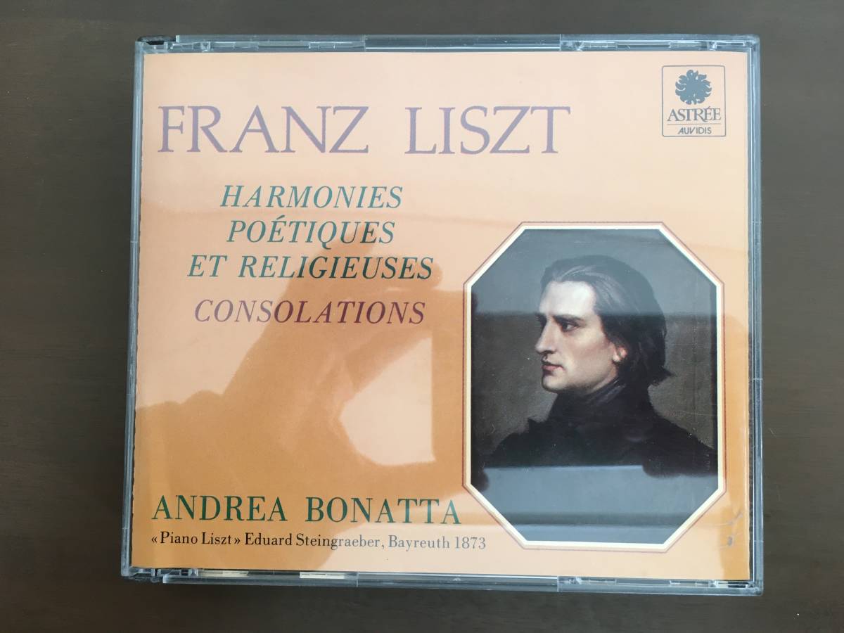 2CD/LISZT　HARMONIES POETIQUES ET RELIGIEUSES　ANDREA BONATTA (Piano Liszt Eduard Steingraeber,1873)/【J19】 /中古_画像1