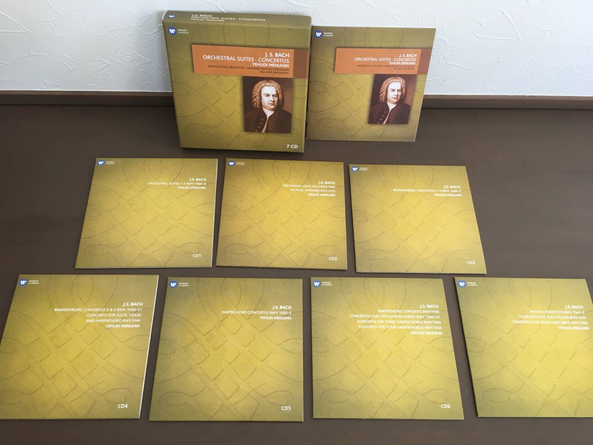 7CD/J.S.BACH　ORCHESTRAL SUITES・CONCERTOS　YEHUDI MENUHIN /【J19】 /中古_画像4