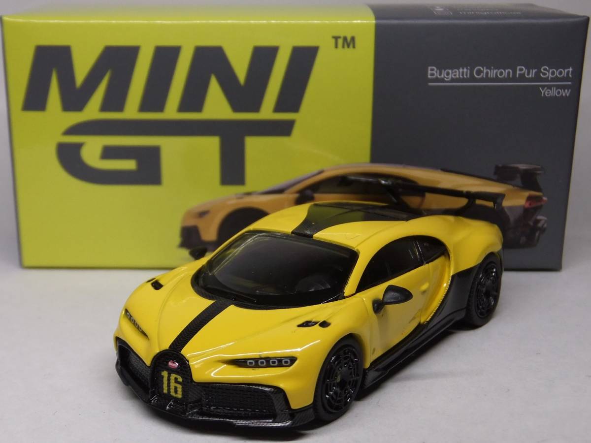 MINI GT★ブガッティ シロン ピュールスポーツ イエロー MGT00428-L Bugatti Chiron Pur Sports Yellow 1/64 TSM_画像1