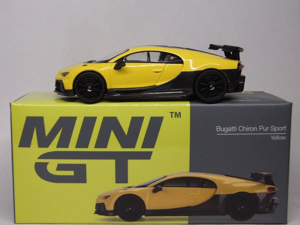 MINI GT★ブガッティ シロン ピュールスポーツ イエロー MGT00428-L Bugatti Chiron Pur Sports Yellow 1/64 TSM_画像3
