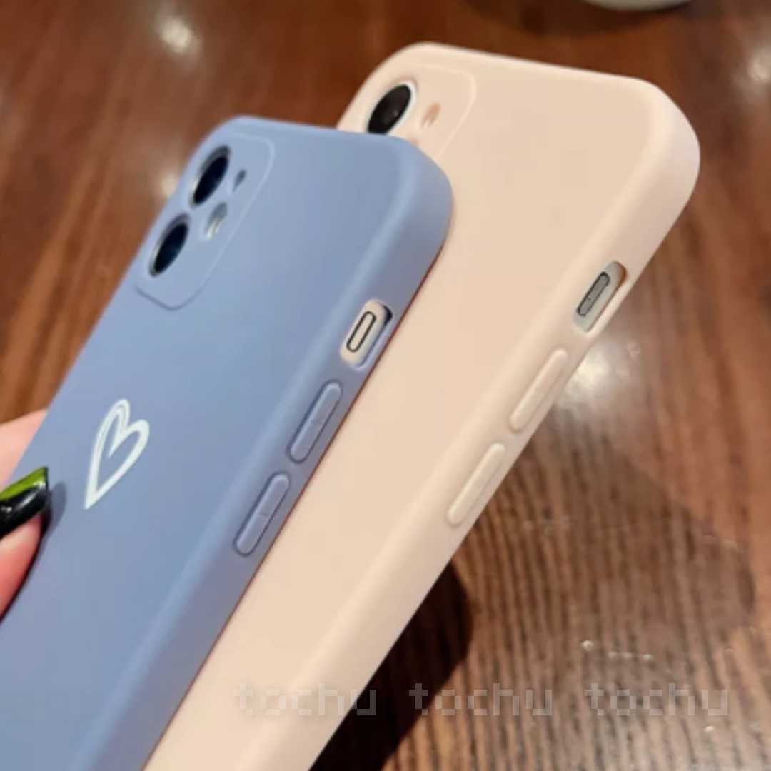 iPhoneXR iPhoneケース iphoneカバー ブルー ハート おしゃれ かわいい くすみカラー TPUケース ネイビー 青紫_画像6