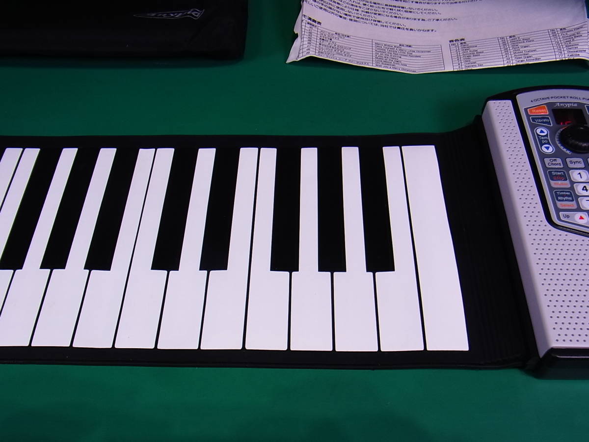 ##[ быстрое решение ]Anypia рука сворачивающееся пианино электронный портативный compact клавиатура ( roll фортепьяно ) подтверждение рабочего состояния OK. довольно хороший USED товар!