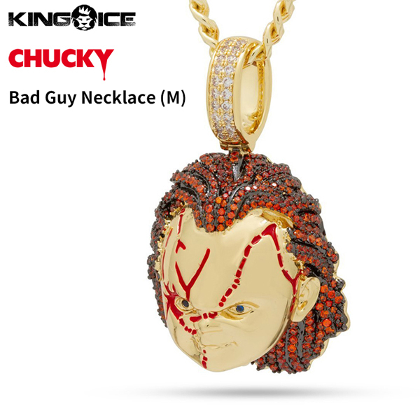 【ワンサイズ】King Ice×CHUCKY キングアイス×チャッキー ネックレス ゴールド Bad Guy Necklace (M) アクセサリー チャイルドプレイ_画像1