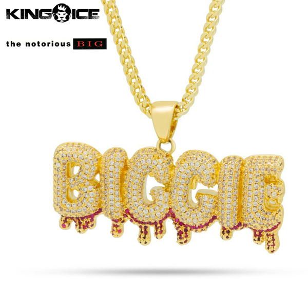【ワンサイズ】キングアイス×ノトーリアス B.I.G. ビギー ネックレス ゴールド King Ice Biggie Drip Necklace メンズ 男性 アクセサリー