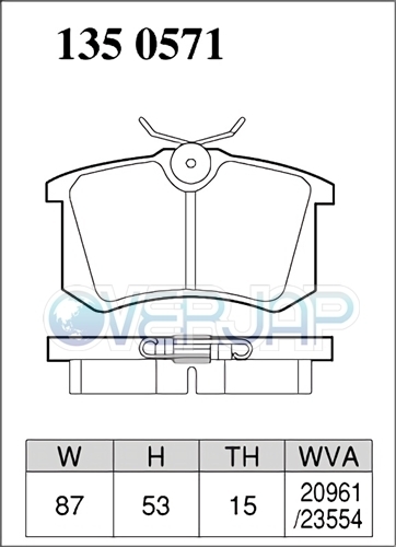 M1350571 DIXCEL Mタイプ ブレーキパッド リヤ用 RENAULT(ルノー) MEGANE II (CABRIOLET) EMF4 2005/10～ 2.0 16V フロント：ATE_画像2