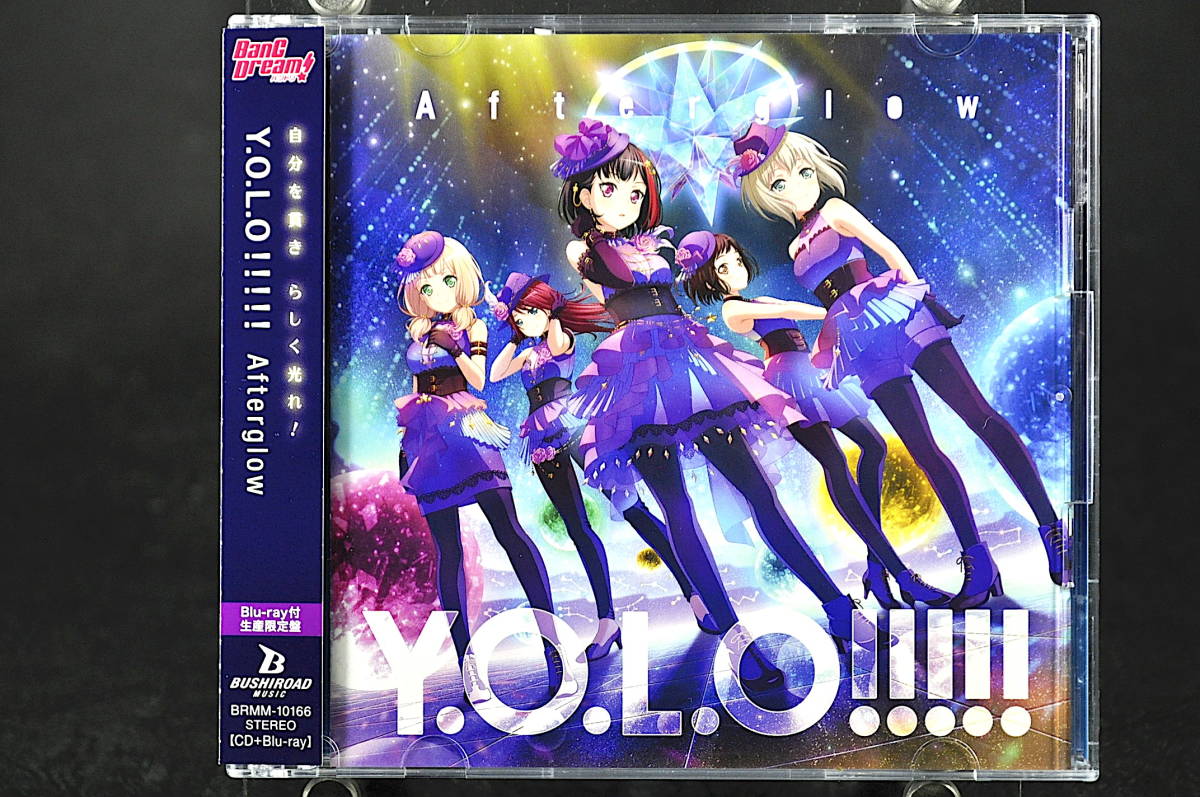 CD＋BD 帯,カード付 生産限定盤 BanG Dream! バンドリ Afterglow Y.O.L.O！！！ 中古 佐倉綾音 三澤紗千香 加藤英美里 日笠陽子 金元寿子_画像1