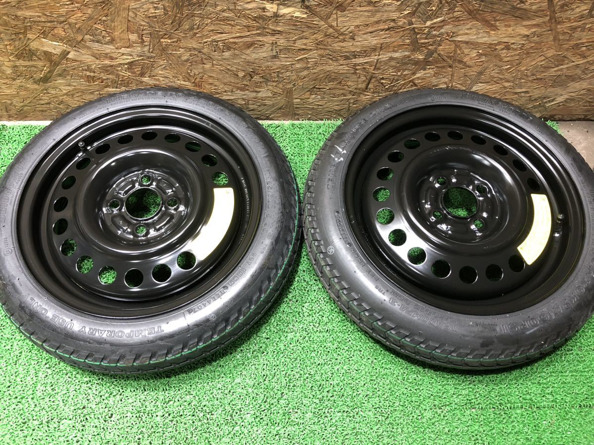 鉄チンホイール 15inch 4j × 125/70D15 PCD100 4穴 トレーラー タイヤ ホイールセットの画像3