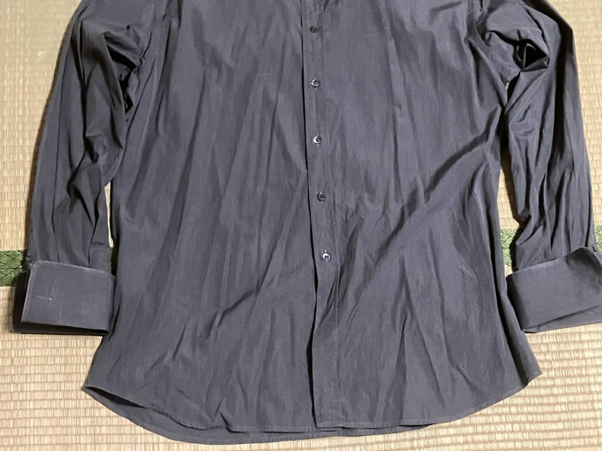 グッチ 黒シャツ ダブルカフス メンズ トップス hsmilano.hu