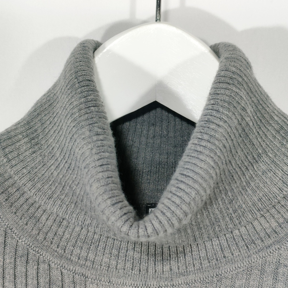 ユニクロ UNIQLO リブタートルネックセーター ニット タートルネック 351-421270 長袖 XL グレー メンズ 中古 /DC