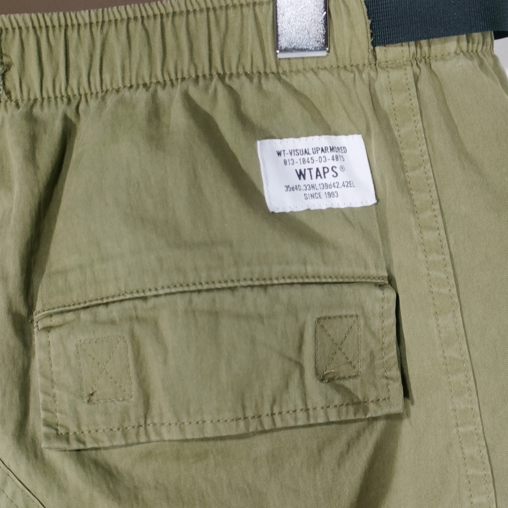  WTaps WTAPS 18SS грузовик брюки TRACKS TROUSERS. NYCO. WEATHER 181GWDT-PTM03 бегун 03 хаки б/у /KEI