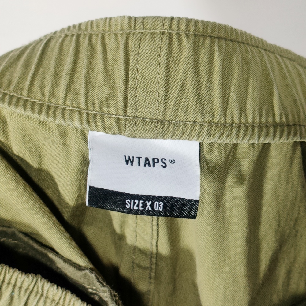  WTaps WTAPS 18SS грузовик брюки TRACKS TROUSERS. NYCO. WEATHER 181GWDT-PTM03 бегун 03 хаки б/у /KEI