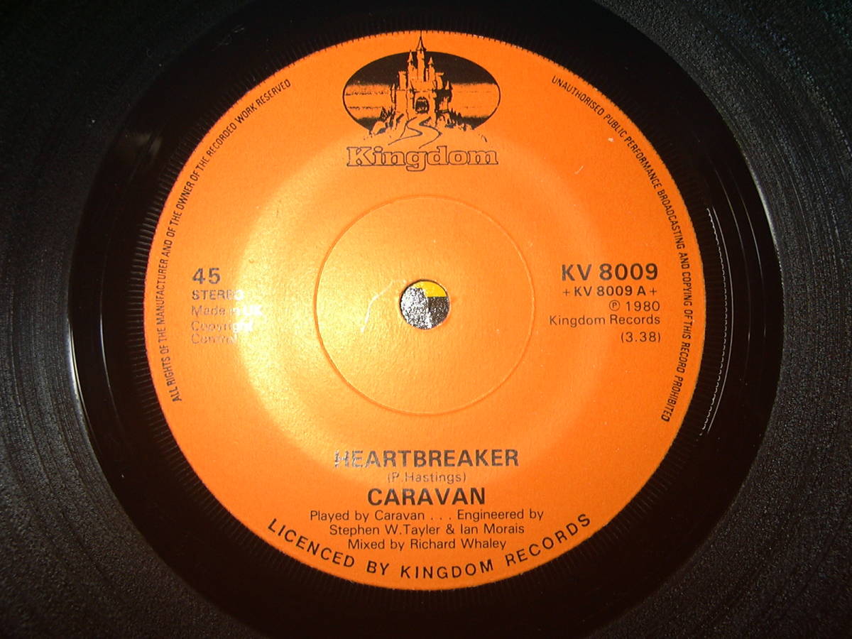 【EPレコード/UK盤】CARAVAN「HEARTBREAKER/IT'S NEVER TOO LATE」の画像3