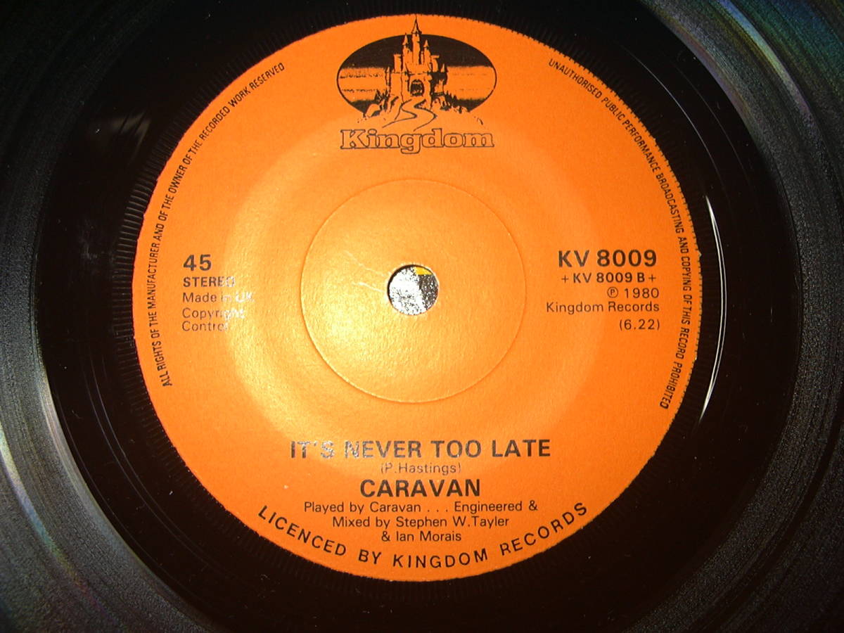 【EPレコード/UK盤】CARAVAN「HEARTBREAKER/IT'S NEVER TOO LATE」の画像4