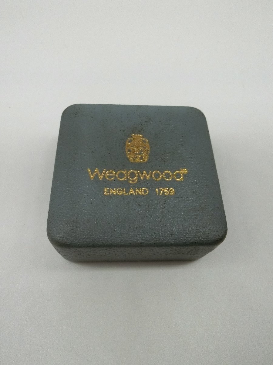 ■【YS-1】 WEDG WOOD ウエッジウッド イヤリング ■ ジャスパーブルー × ゴールド系　トップ約1.6cm ■ イギリス製 【同梱可能商品】■J_留め具ゴム無し