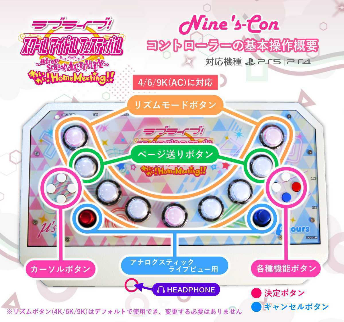 ラブライブ!専用コントローラー Love Live! ～After School ACTIVITY～ Nine's-Con パネル画像変更専用_画像1