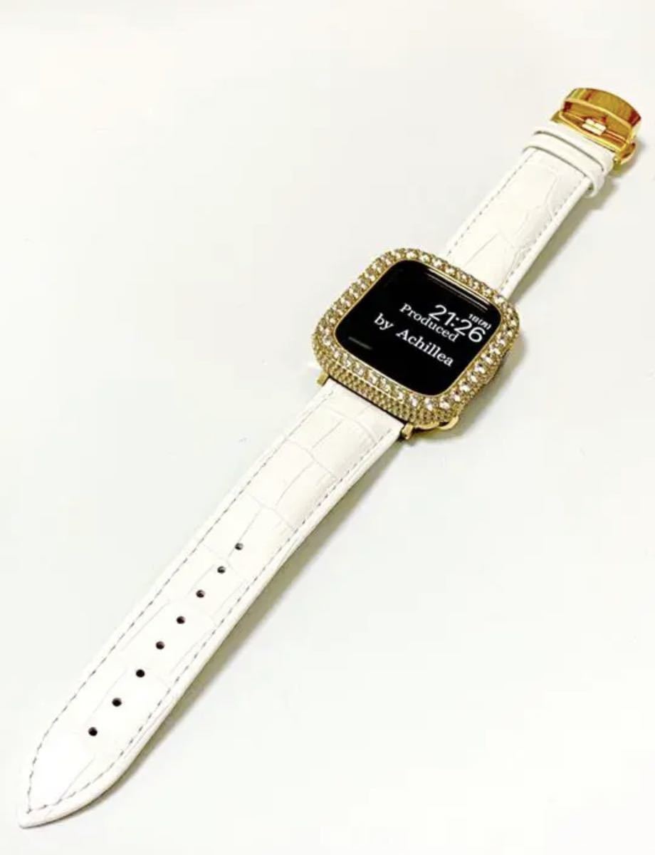 アップルウォッチ カスタム カバー レザー Apple Watch キラキラ