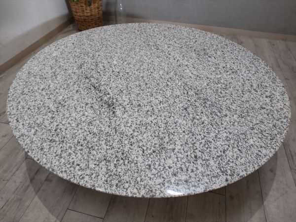 超美品 Alfrex アルフレックス UVI ウヴィコーヒーテーブル 約50万円 御影石天板 ルナパール センターテーブル ラウンドテーブル 丸_画像3