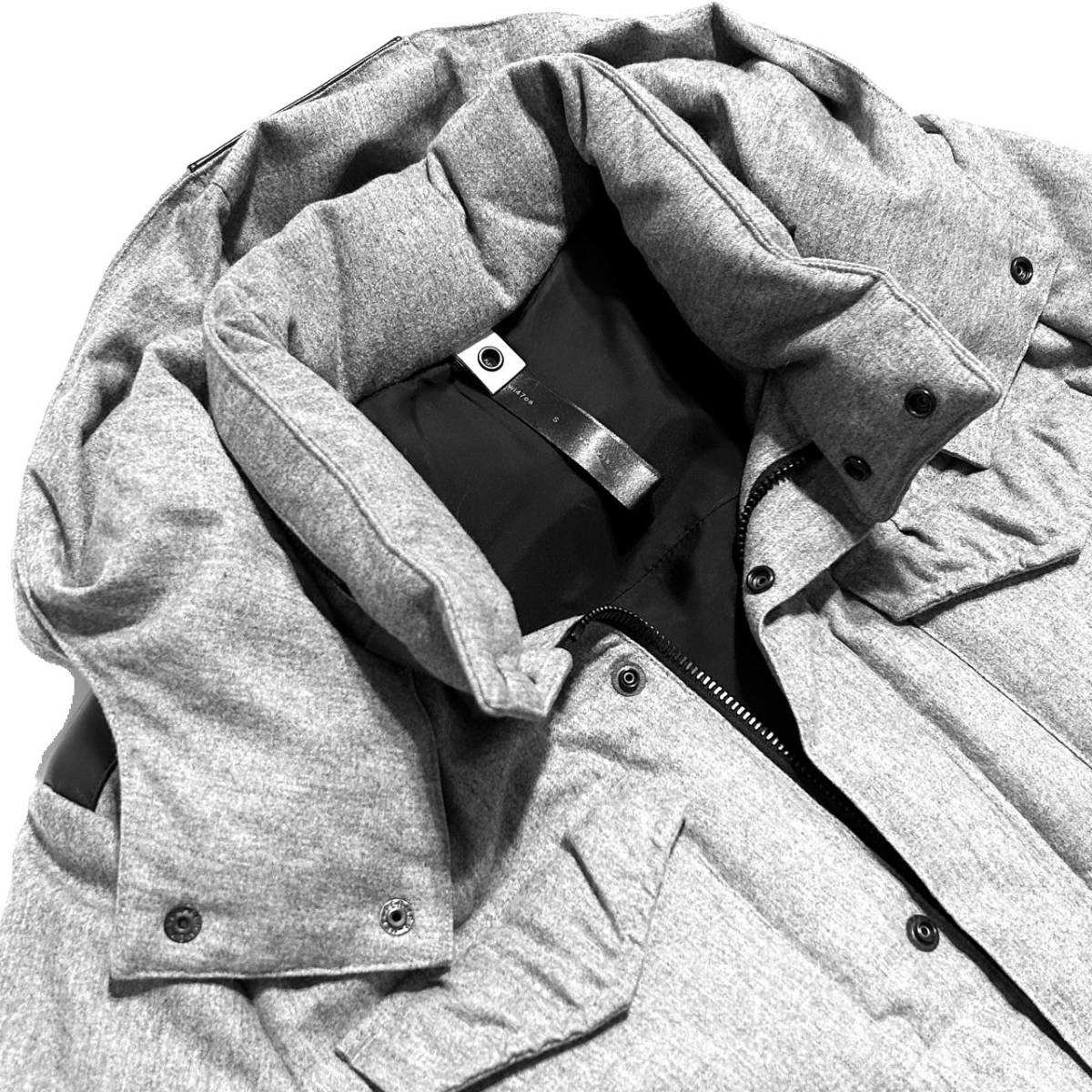 定価10万 wjk HEAVY WOOL POPLIN SEPARATE HOOD DOWN JACKET Sサイズ ヘビーウールポプリンフード付ダウンジャケット モンクレール wjk