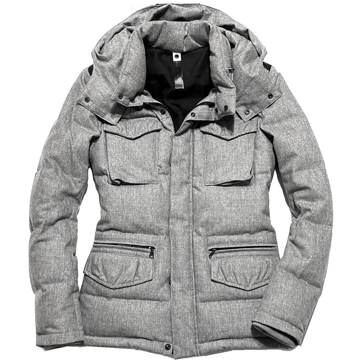 定価10万 wjk HEAVY WOOL POPLIN SEPARATE HOOD DOWN JACKET Sサイズ ヘビーウールポプリンフード付ダウンジャケット モンクレール wjk