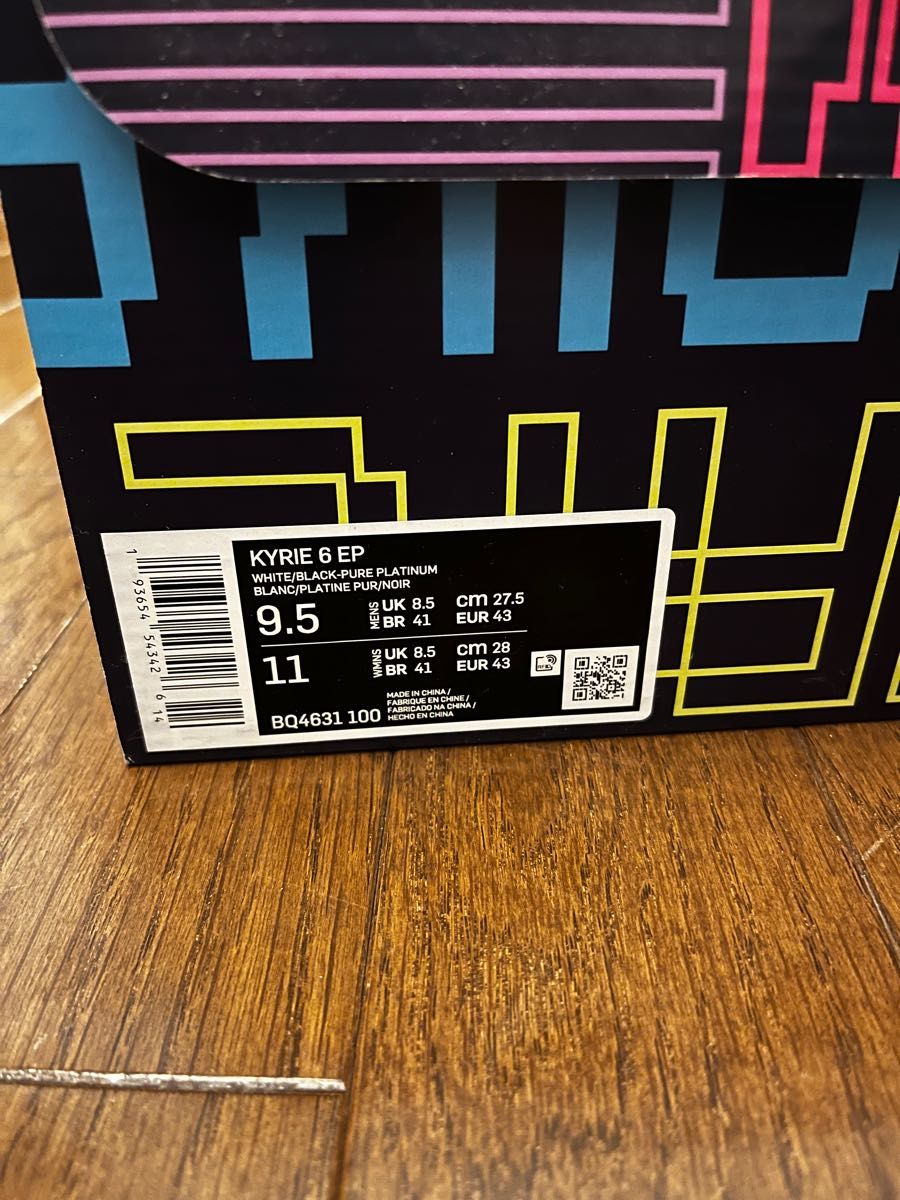 ナイキ カイリー 6 EP "オレオ" ホワイト/ブラック-ピュア プラチナム　　　　　　　　　未使用、箱、タグ付き