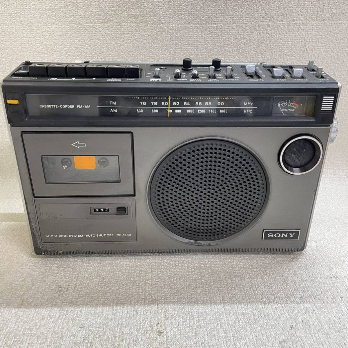 Yahoo!オークション - N2）SONY ソニー CF-1980 ラジカセ FM/A...