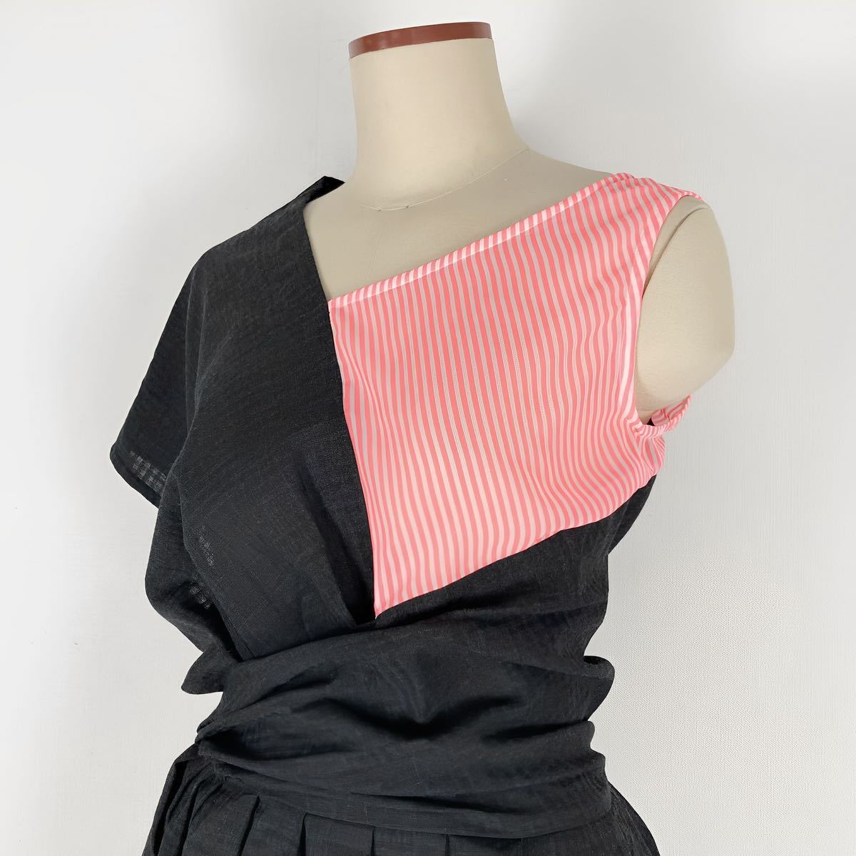 ヤフオク! - LIMI feu 15SS 異素材切替 変形デザイン ドレ...