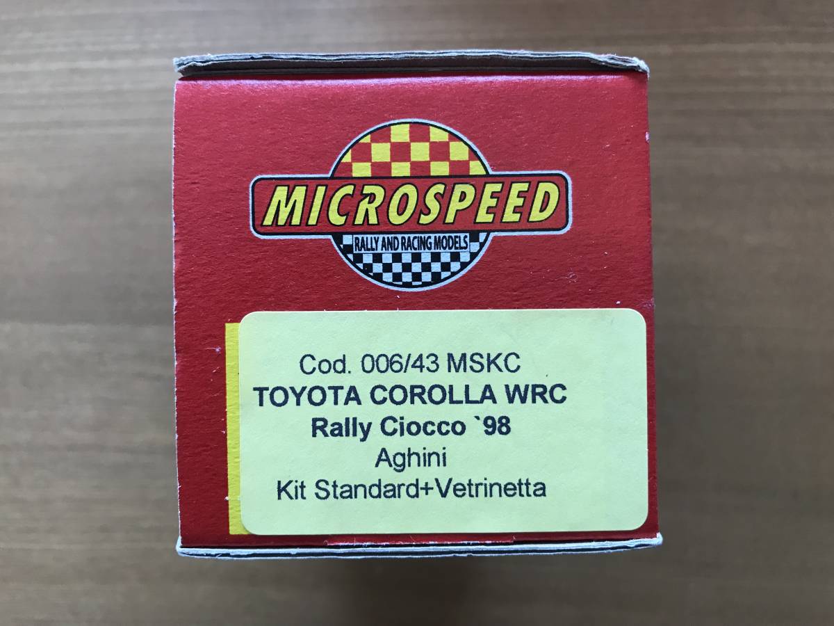 1/43キット MICROSPEED 【ライトポッド仕様】 トヨタ・カローラ WRC #3 A.アギーニ組 Rally del Ciocco e Valle del Serchio2位 1998