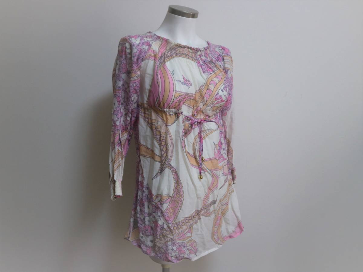 美品 国内正規 EMILIO PUCCI エミリオ プッチ◇七分袖 ブラウス プル
