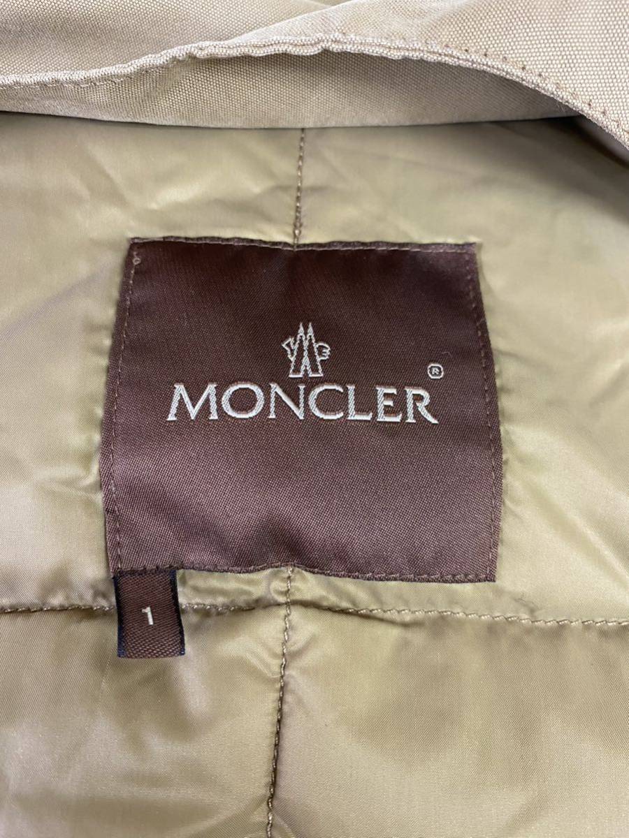 MONCLER モンクレール メンズ　ブラウン　ファー装飾　ダウンコート アウター　上着　1表記_画像4