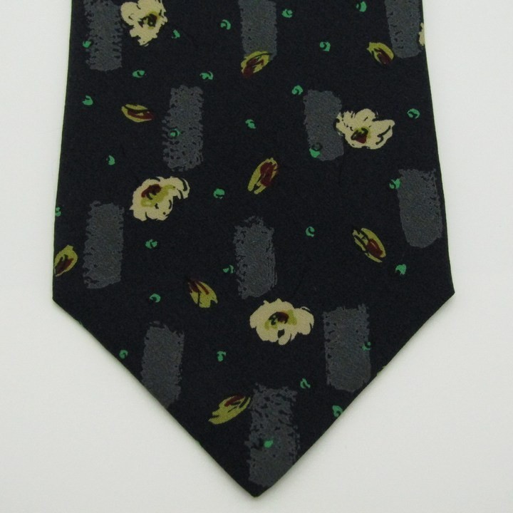  Yukiko Hanai мелкий рисунок рисунок шелк сделано в Японии бренд галстук мужской оттенок черного хорошая вещь YUKIKO HANAI
