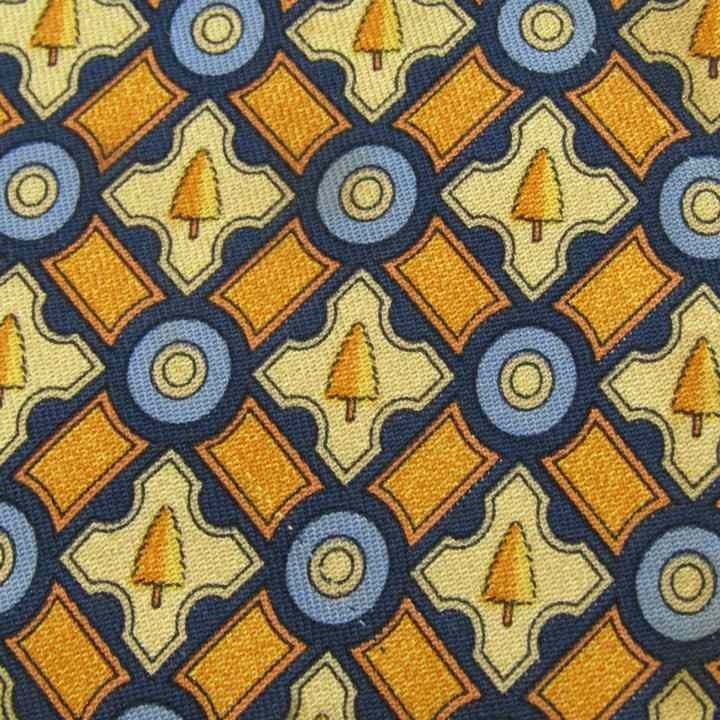  Trussardi мелкий рисунок рисунок круг рисунок шелк сделано в Италии ткань Италия производства бренд галстук мужской темно-синий серия хорошая вещь TRUSSARDI