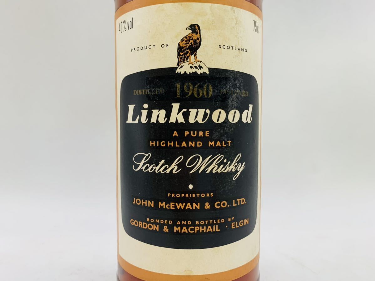 【未開栓】Linkwood G&M リンクウッド ゴードン・アンド・マクファイル 1960 スコッチウイスキー 750ml 40% 古酒 箱付き WH14863_画像3