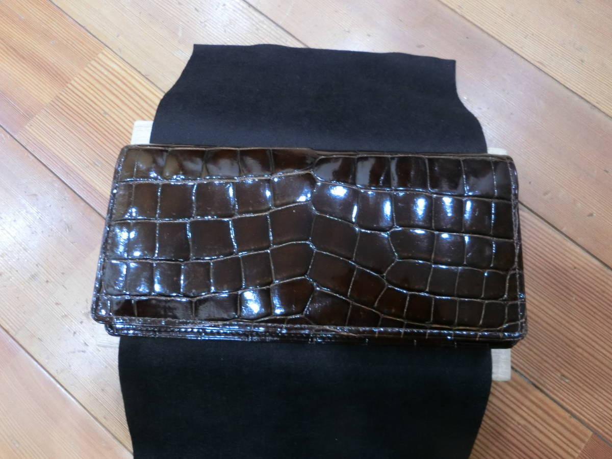 希少☆激レア☆超高級クロコダイル☆長財布☆札入れ☆ツヤ有り、ブラウン☆新品、未使用☆マチ3㎝(300万円)☆ www.anac-mali.org