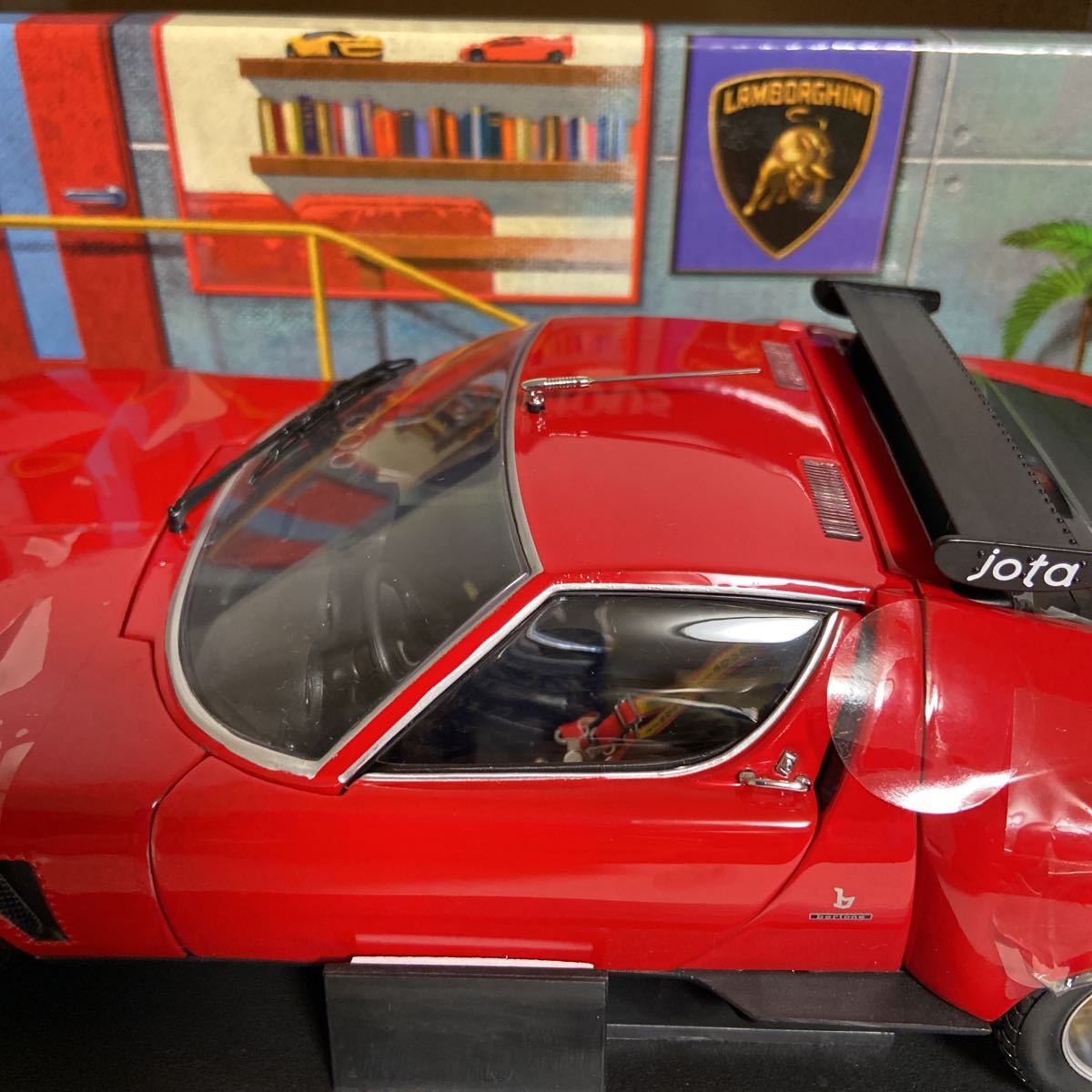 ★京商／KYOSHO ： 1/18 ★ランボルギーニ イオタ SVR ／Lamborghini JOTA SVR(RED) ◆京商の初期箱・希少モデル／未展示品です♪_画像5