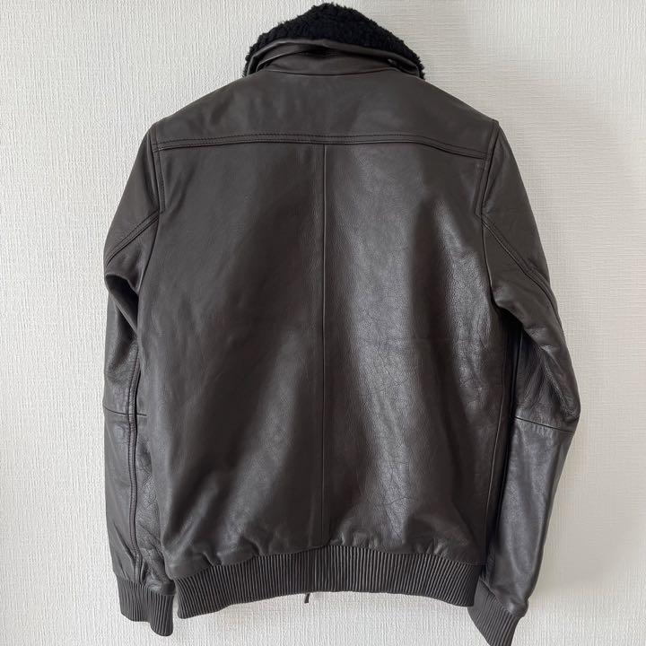 素晴らしい ボアジャケット レザー ヌーディジーンズ S相当 牛革