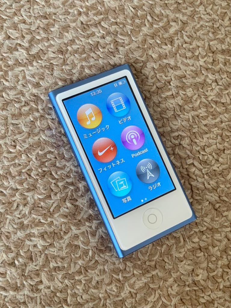iPod nano 第7世代 ブルー 16GB 動作確認済 Yahoo!オークション - 動作確認済 iPod nano アイポッドナノ 第7
