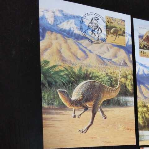 恐竜イラストポストカード ６枚 オーストラリア ポスト DINOSAUR 切手_画像3
