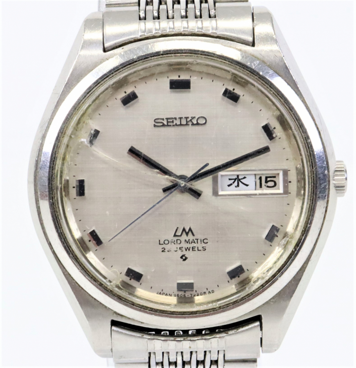 SEIKO セイコー ロードマチック 5606-7070 23石 デイデイト 自動巻き メンズ 腕時計 カレンダー シルバーカラー 白文字盤 004IDGA70_画像4