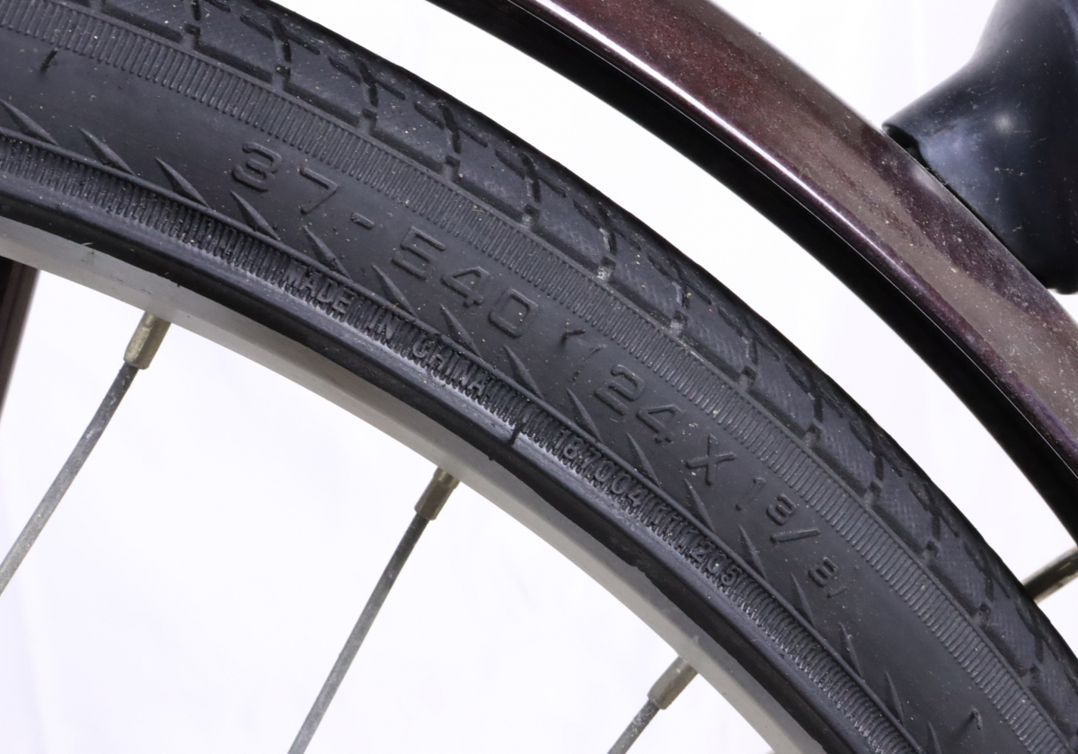 【配送不可】BRIDGESTONE Assista U LT ブリヂストン アシスタ 電動アシスト自転車 内装3段変速 通電OK ブラウン系 24インチ 020IFZA78_画像2