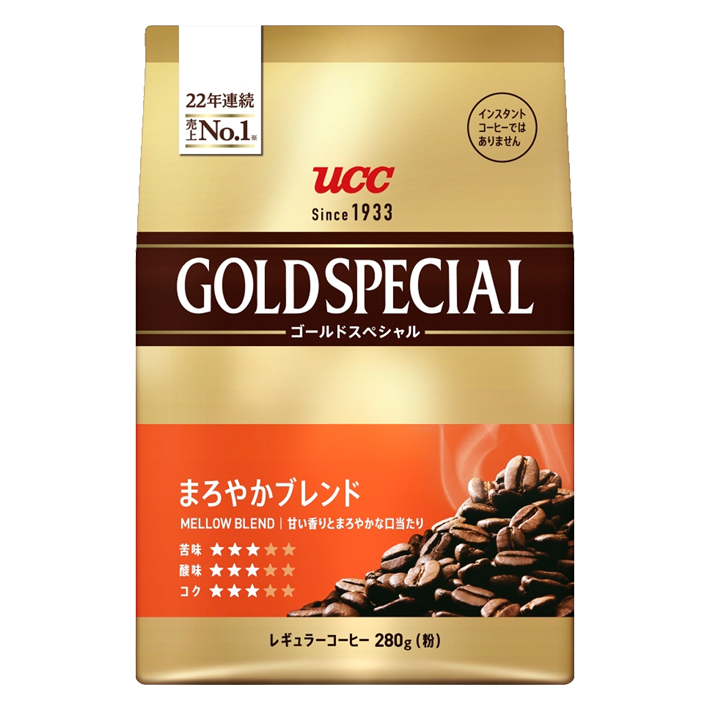 UCC レギュラーコーヒー ゴールドスペシャル 中細挽 まろやかブレンド 280ｇｘ１２袋セット//送料無料 便品