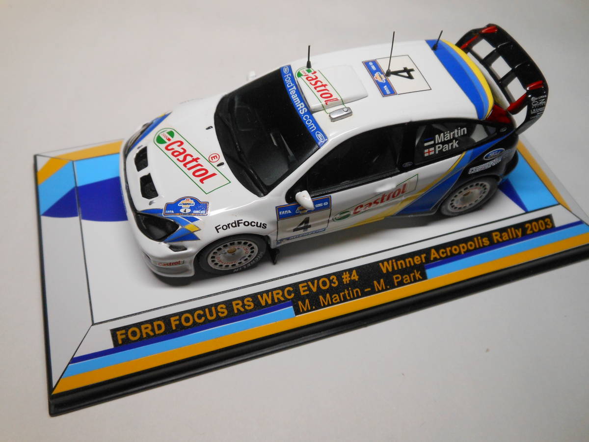  Ixo 1/43 Ford * Focus RS WRC EVO.3 #4...M. maru tin/M. park...1st.a черный Police * Rally 2003