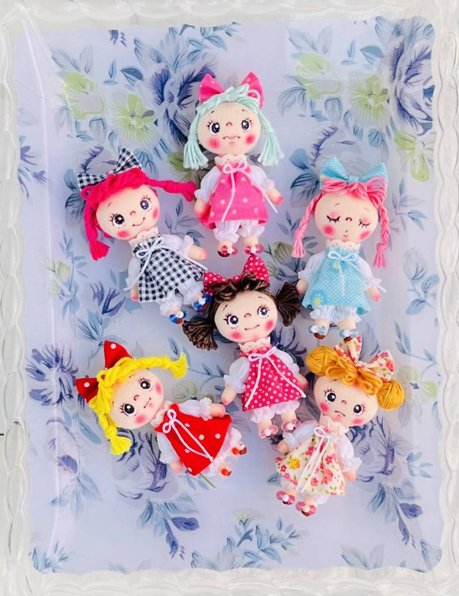 anjidoll☆彡№3☆ぽっちゃりさんの小さなお人形・ミニチュアドール・ドールハウス・布人形・お人形のお人形・手作り人形の画像3
