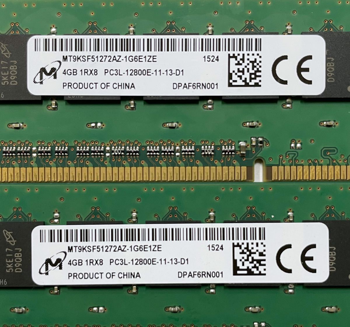 PCメモリ Micron MT 1R×8 PC3L-12800E 4GB×2枚 計8GB 動作品 Pcs12 メモリ | nitto.osaka.jp