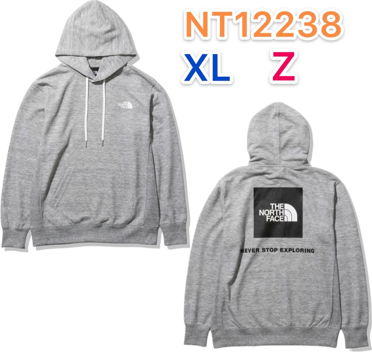 新品 ノースフェイス NT12238 Z XL バックスクエアロゴフーディー THE NORTH FACE