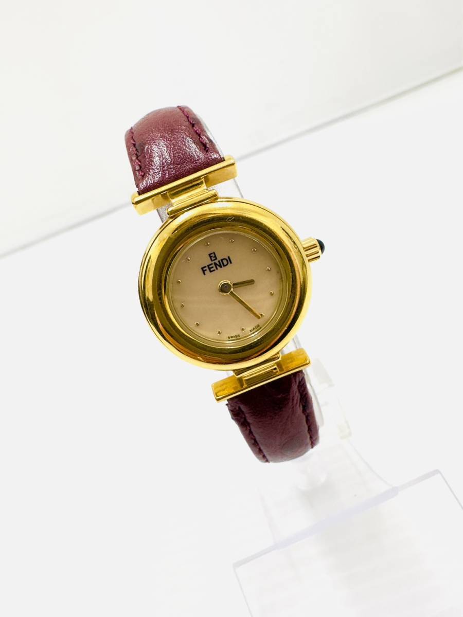 時計 FENDI フェンディ 056-320 L-267 シェル文字盤 ゴールド系